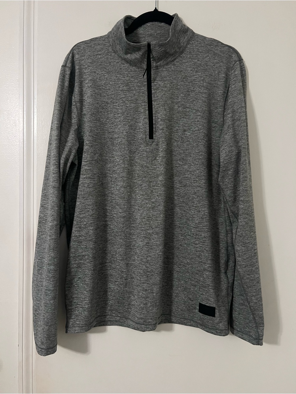 Abercrombie & Fitch Gray Heather Quarter-Zip Pullover